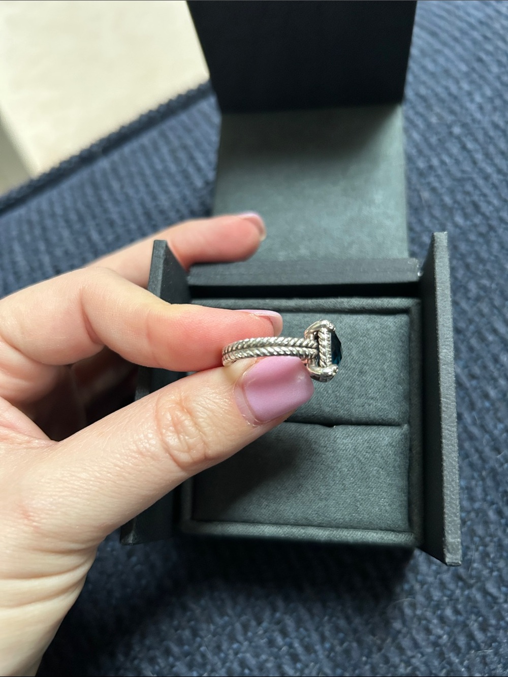 EXCELLENT CONDITION CHATELAINE® PAVÉ BEZEL RING Retail $995 Size 6? - Picture 7 of 9